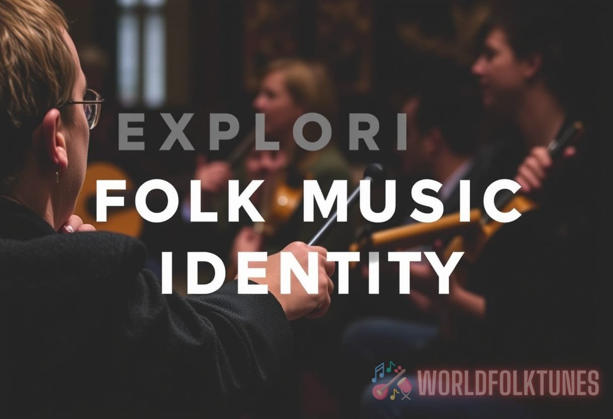 Illustration for section: Irish folk music gatherings, known as seisiúns, allow members of the diaspora to connect and celebr - folk music identity